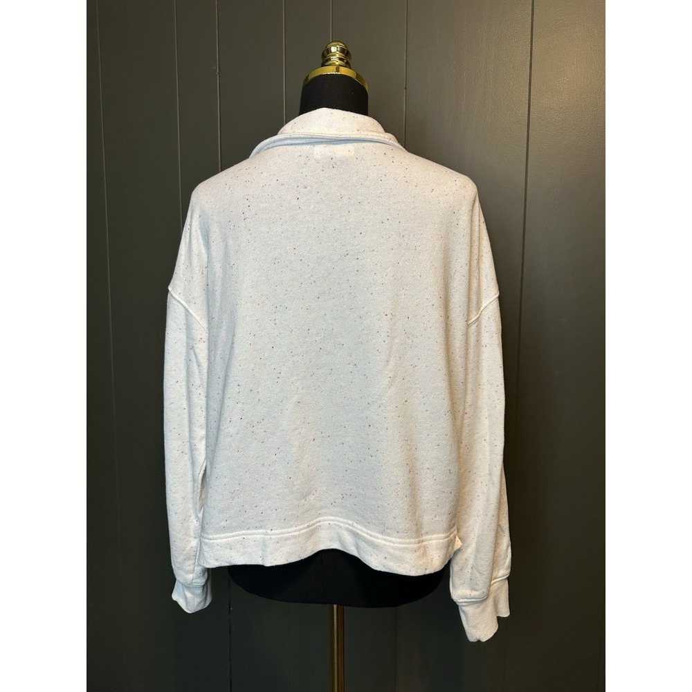 Colsie Cozy Colorful Speckled Lightweight Cropped Pullover Sweater White L Large - Picture 5 of 9